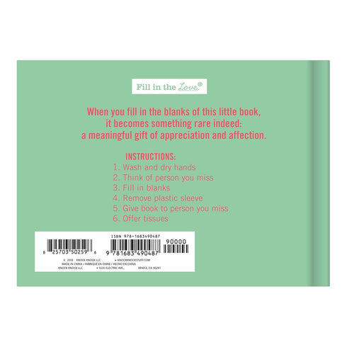 Knock Knock Why I Miss You Fill in the Love Book - Fill-in-the-Blank Gift Journal