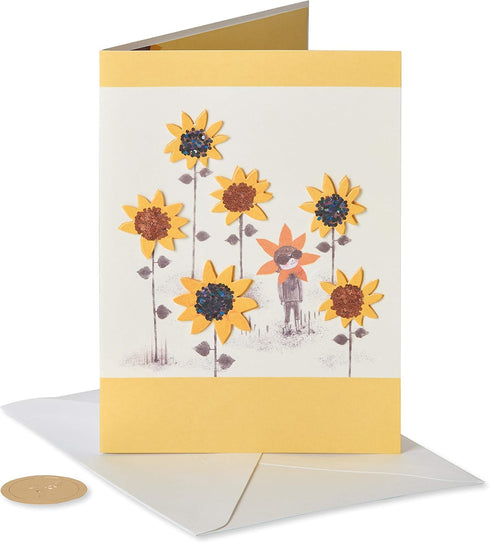 Papyrus Blank Card for Her - Sunflower Girl Design