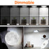 3D 001 5V Dimmable White/6000K) Single Under Cabinet LED Puck Lights Plug in, Printer LED Lamp Kit DIY USB Powered