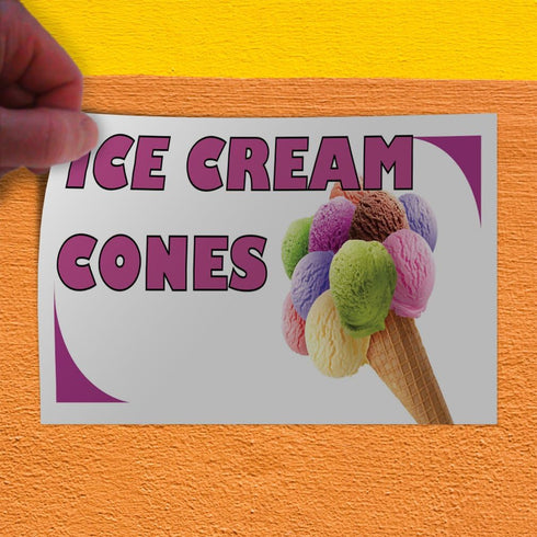 Fastasticdeals 36x24Inches Decal Stickers Multiple Sizes Ice Cream Cones Advertising Printing B Industrial Vinyl Safety