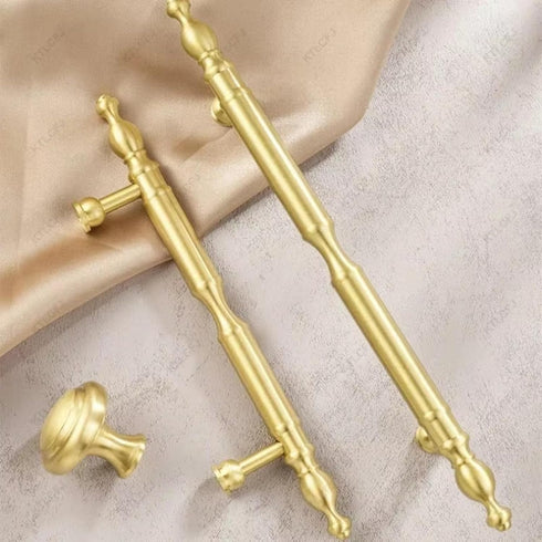 Aoleegatt Handle(7742) Modern Minimalist Pure Brass Wardrobe Door Cabinet Handle European American Style Storage