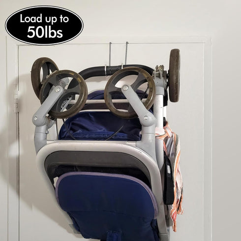 Over Door Hook Heavy Duty Hooks, Single Hook Loads up to 50lbs, Pack of 3 for Kitchen, Bathroom, Office