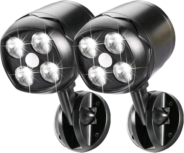 Ottymer Battery Operated Outdoor Motion Sensor Light, 600LM 6000K Waterproof Wide-Angle Detection Auto