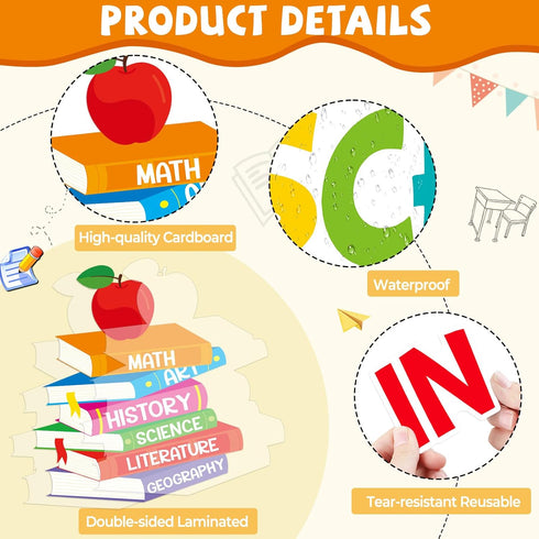 Motivational Bulletin Board Decoration Set, Classroom Affirmation Station Cutouts for Elementary School Home Wall