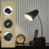 LED Desk Lamp with USB Charging Port and AC Outlet, Adjustable Neck, Modern Table Lamp for Reading and Working
