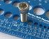 Nut, Bolt & Screw Gauge for Standard & Metric Coarse & Fine Diameter, Length & Thread Pitch (Blue)