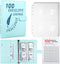 MUQING 100 Envelope Challenge Binder, Money Saving Envelopes for Cash Challenge, $5,050 Budget Planner Book (Blue)