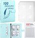 MUQING 100 Envelope Challenge Binder, Money Saving Envelopes for Cash Challenge, $5,050 Budget Planner Book (Blue)