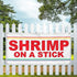 Fastasticdeals 4 Grommets 24x48Inches Vinyl Banner Multiple Sizes Shrimp on Stick Red Food Bar Restaurant Truck A