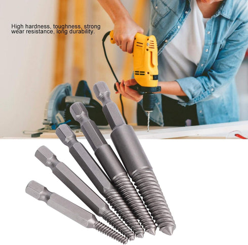 5pcs Broken Head Screw Extractor Tool Kit for Damaged Bolts Removal