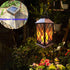 Solar Lantern Outdoor, Garden Hanging Lantern, PVC Waterproof 3 LED Flickering Flameless Candle Decorative Lights