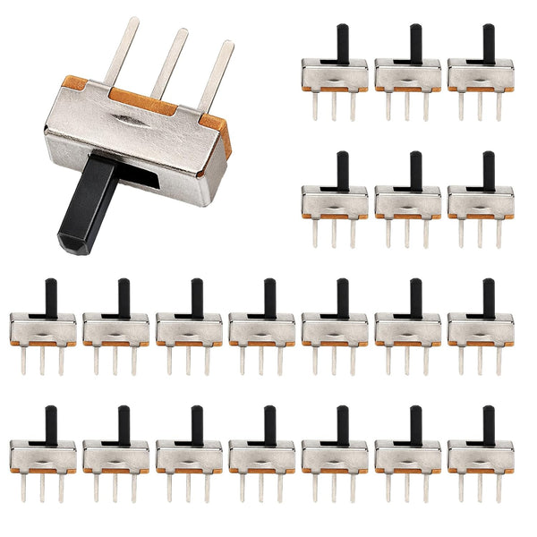 Fibraze 20 PCS Slide Switch Micro Switches 1P2T 2 Position, SPDT Mini Toggle