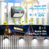 2 Packs 3 Peasur Solar Outdoor Lights Motion Sensor Solar Security Lights Waterproof with Lighting Modes Solar Powered