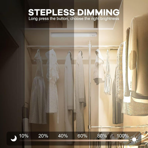 80 Closet 3 Dimmable BIAT Under Cabinet Lights, LED Motion Sensor Indoor, Rechargeable Lights with Color Temps
