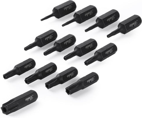 Bates Tamper Proof Torx Bit Set, 13 Pieces Set, T4-T40, Security Torx Bit Set, Star Bits Set, Screwdriver Bit Sets