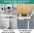 Upgrade Under Desk Drawer for Table with Lip, Hidden Under Table Desk Storage Organizer, Office Attachable Plastic Desk