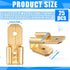 25 Pcs Piggyback Spade Connectors, 3 Way Adapter Dual Male to Single Female Brass Quick Disconnect Connectors Piggyback Terminals Crimp Terminals Assortment Kit, Unisulated