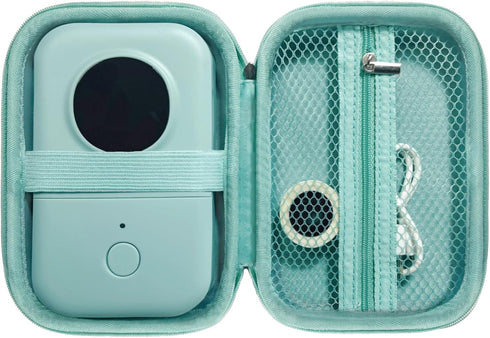 Case for Phomemo D30, D35, NIIMBOT D11, SUPVAN E10 Label Maker, Portable & Durable Green Storage Case