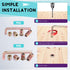 Swpeet 122Pcs Carbon Steel Color Zinc Plated Furniture Screw in Nut Threaded Wood Inserts Bolt Fastener Connector