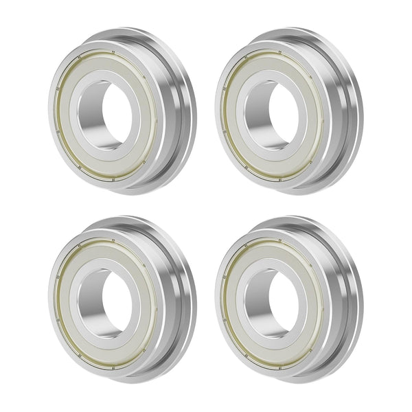 F6001ZZ 4PCS Double Metal Shielded Flanged Bearing 12×28×8mm Chrome Steel ABEC-1(P0) Z2 for Industrial Machine