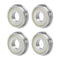 F6001ZZ 4PCS Double Metal Shielded Flanged Bearing 12×28×8mm Chrome Steel ABEC-1(P0) Z2 for Industrial Machine