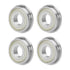 F6001ZZ 4PCS Double Metal Shielded Flanged Bearing 12×28×8mm Chrome Steel ABEC-1(P0) Z2 for Industrial Machine