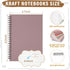 Fuutreo 24 Pcs Spiral Notebook - A5 8.3 x 5.7 Inch, College Ruled, Kraft Cover, 60 Sheets, 120 Pages for Office School