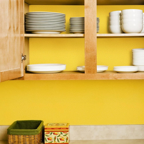Abyssaly Yellow Wallpaper, Peel and Stick Removable Embossed Silk Textured Wallpaper for Girls Bedroom