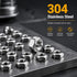 Mrosnail 50Pcs 1/4-20 304 Hex Nuts, Stainless Steel Hardware Nuts, Full Thread Hex Drive, for Bicycles, Machinery