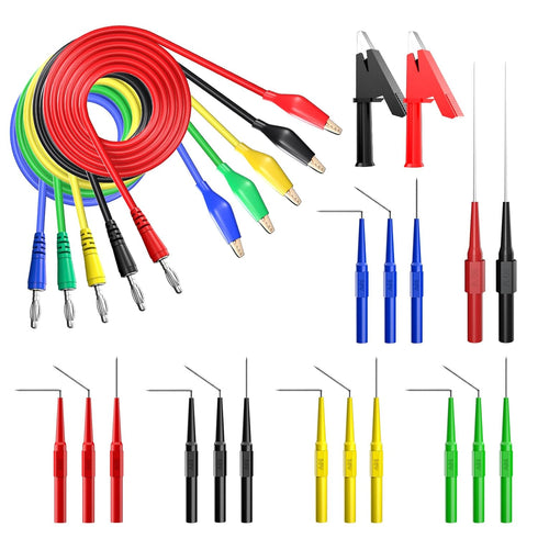 Goupchn Back Probe Kit with Banana Plug to Copper Alligator Clip, Automotive Test Leads Set for Car Repairing