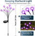 2 Pack 16 Slyuexu Solar Garden Lights Outdoor Waterproof, LED Swaying Firefly Lights Outdoor Decor Light for Pathway