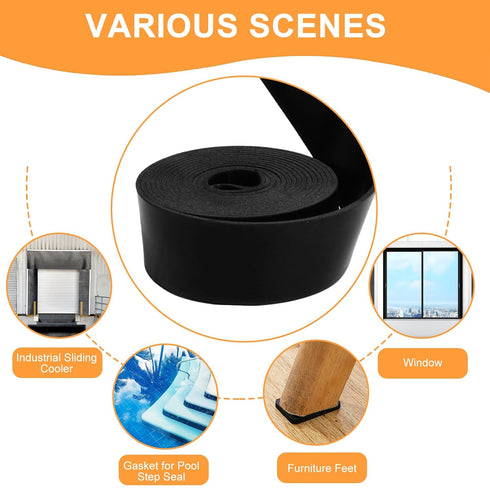 Neoprene Rubber Sheet, Solid Rubber Seal Strips for DIY Gasket Materials, Oil-Resistance, Anti-Slip