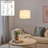 2 Pack 15Ft Plug in Pendant Light, Hanging Light with Clear Cord, On/Off Switch, Beige Yellow Fabric Lamp Shade