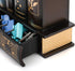Tosnail Decorative Pen Holder with Storage Drawer, Antique Library Design Wooden Pencil Organizer for Office Supplies