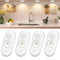 LED Motion Sensor Puck Lights, Magnetic Rechargeable Under Cabinet Lighting, Wireless Battery