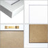White Cork Board Bulletin Board - 15"x11" Wood Framed Display with Felt for Home, Kitchen, Office, School
