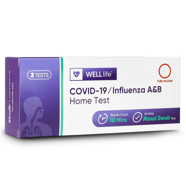 WELLlife COVID-19/Flu A&B Home Test, 3-in-1 Antigen Rapid Test, Results in 10