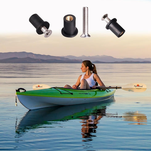 48 Pairs M5 Neoprene Well Nuts Kit with Stainless Steel Crosshead Bolts for Kayak Motorcycle Windscreen Accessories,