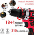 Set 21v 84pcs 3/8" 2 Cordless Drill Power Drill Cordless With Battery & Charger, Accessories Electric Drills Variable