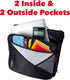 Case-it The Universal Zipper Binder - 2 Inch O-Rings - Padded Pocket for up to 13 Inch Laptop/Tablet - 400 Page Capacity