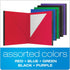 Oxford Two Pocket Plastic Folders with Reinforced Edges, Letter Size, Red, Blue, Green, Black, Purple, 5 Per Pack