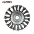 5 Pack 4 Inch Twist Knotted Wire Wheel Brush for Angle Grinder, 5/8 Inch-11 Threaded Arbor, Heavy-Duty Conditioning