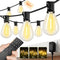 Sikitul Outdoor String Lights 50FT with 18+1 Shatterproof LED Bulbs, Remote Control Dimmable
