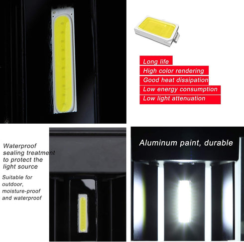 12W IP65 Set Waterproof LED Square Wall Lamp for Outdoor Garden Lighting Decorative, Wall Sconce for Living Room