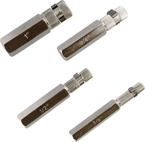 ABN Internal Pipe Removal Tool Pipe Nipple Extractor Set, General Internal Pipe Wrench Set 4pc - 1, 3/4, 1/2, 3/8 Inch