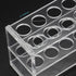 Acrylic Test Tube Holder Rack, 2x6 Wells, 12 Sockets for 50ML Test Tubes, Clear Acrylic Lab Stand