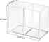 Gejoy Clear Acrylic Pencil Pen Holder - Makeup Brush Organizer with 2 Compartments for Desktop