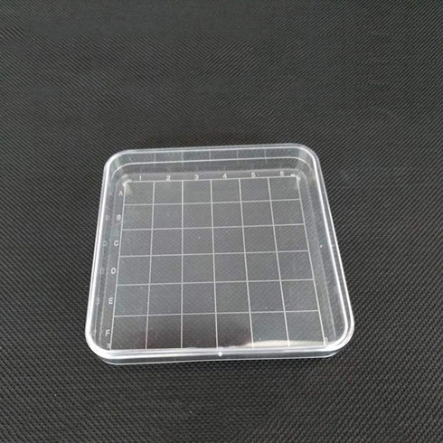 Scicalife 10 Sets Square Petri Dish with Lids, Plastic Material Container for School Lab Science Experiment
