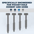 Kreg SPS-F125-100 Zinc Pocket Screws, 1-1/4 Inch #6 Fine Thread, Pan Head (100 Count)