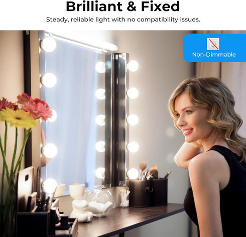Bulbs G25 Bulbs 60W 5000K 800LM, E26 Non-Dimmable, 8-Pack GvvooHome Vanity Light for Bathroom, LED Globe Light